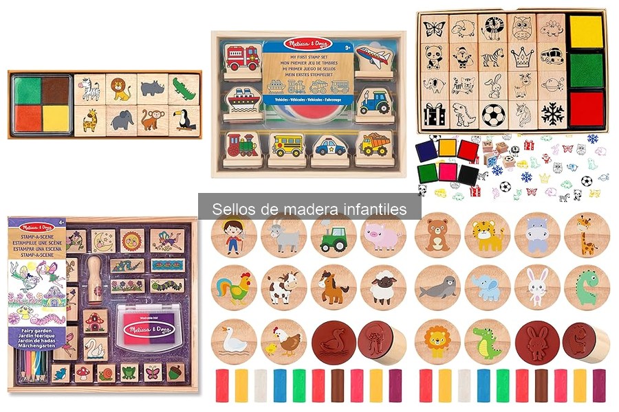 Sellos de madera infantiles: diseños temáticos recomendados