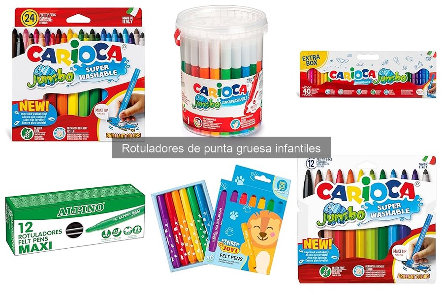 ¿Son seguros los rotuladores de punta gruesa para niños?