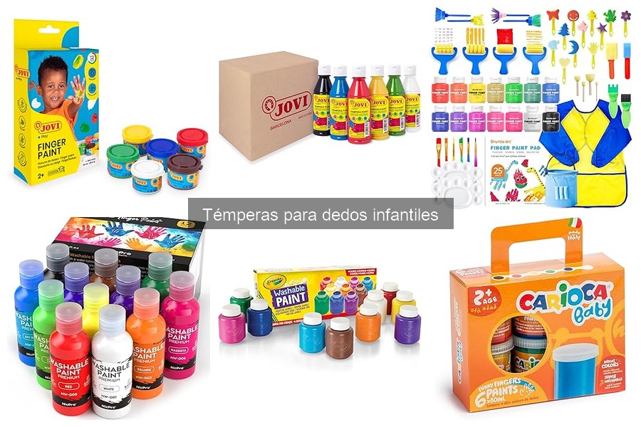Témperas para dedos no tóxicas: Marcas seguras y características