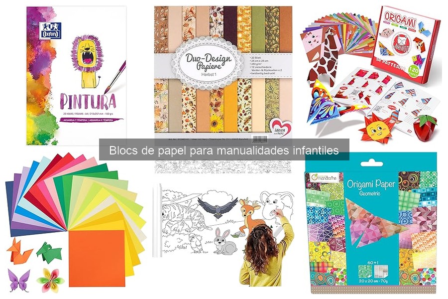 Tipos de blocs de papel para manualidades infantiles