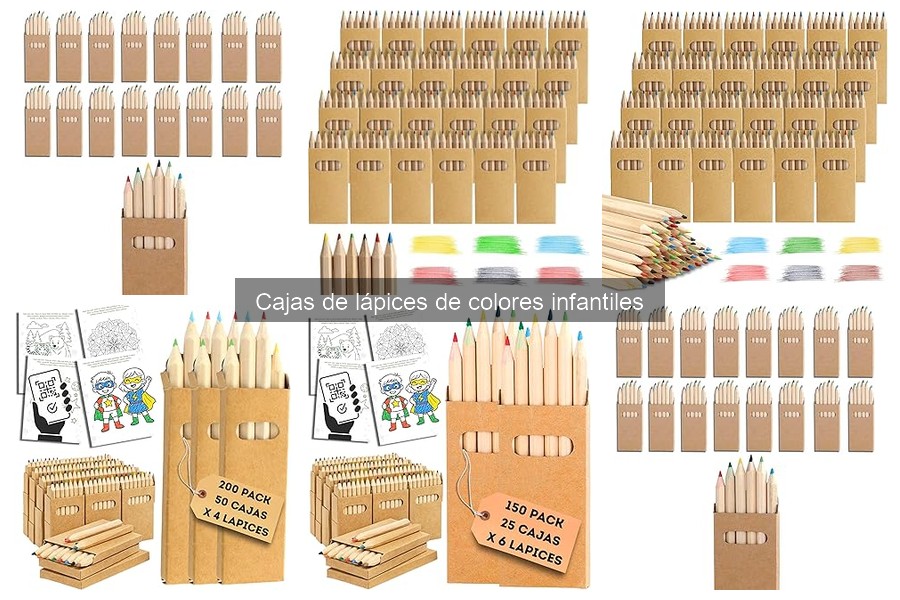 Tipos de Cajas de Lápices de Colores Infantiles