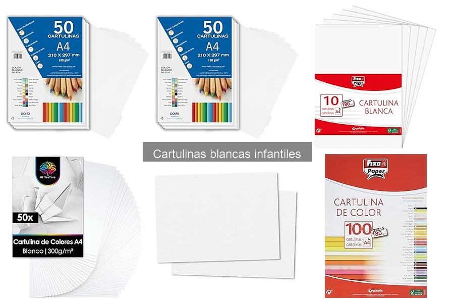 Tipos de cartulinas blancas para manualidades infantiles