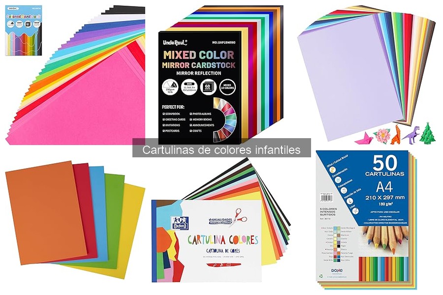 Tipos de cartulinas de colores infantiles para manualidades