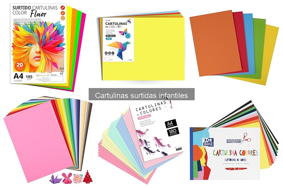 Tipos de cartulinas surtidas infantiles para manualidades