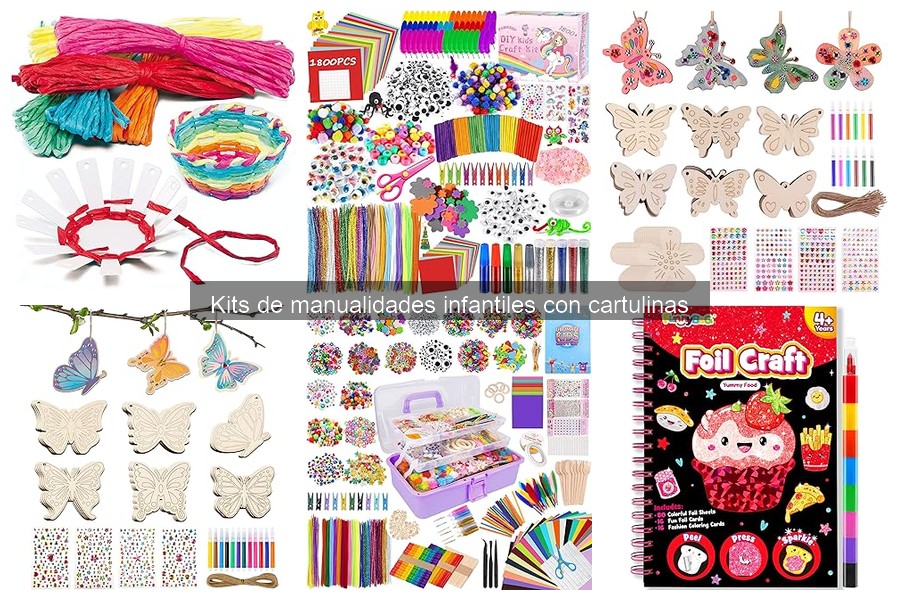 Tipos de kits de manualidades infantiles con cartulinas