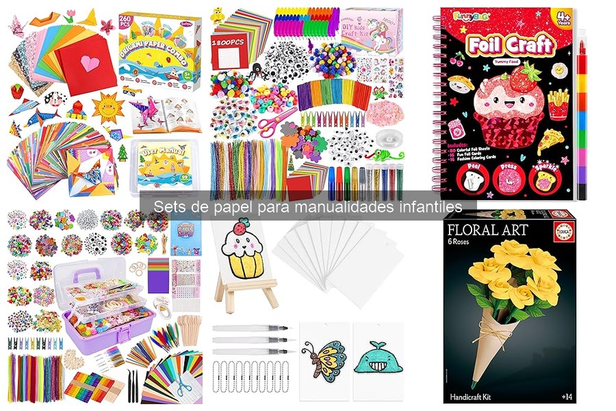 Tipos de papel en sets de manualidades infantiles