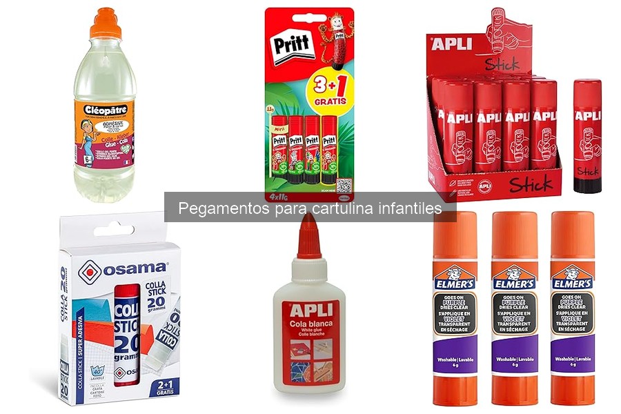 Tipos de pegamento seguros para cartulina infantil