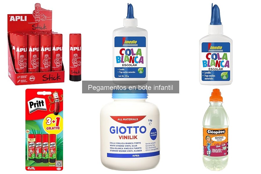 Tipos de pegamentos en bote infantil: características y usos