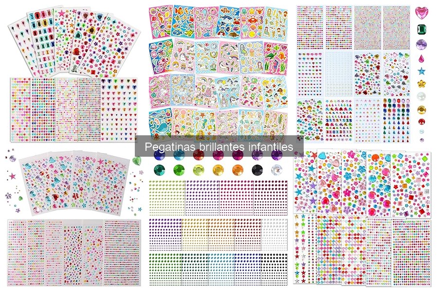 Tipos de pegatinas brillantes infantiles y sus usos creativos