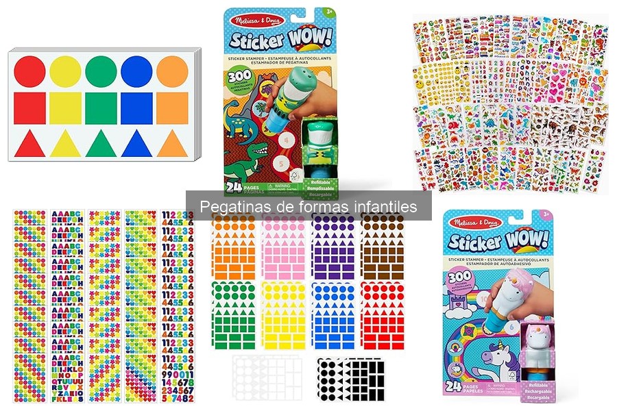 Tipos de pegatinas de formas infantiles: materiales y diseños