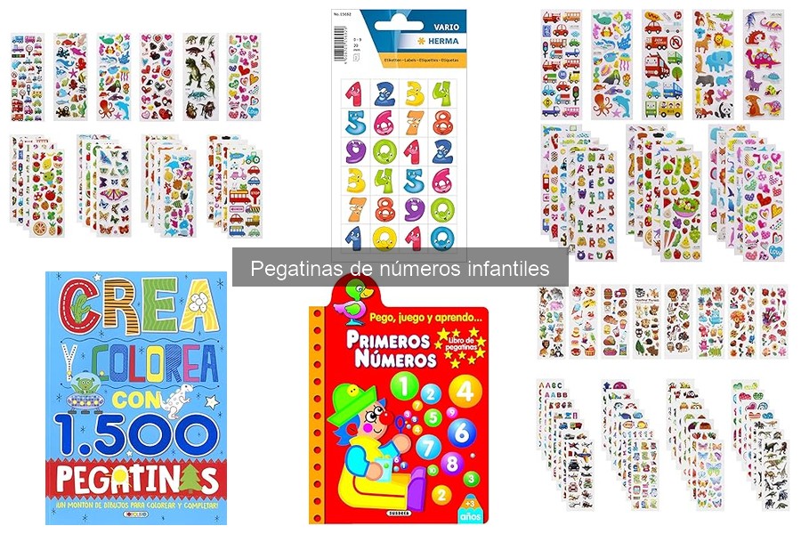 Tipos de pegatinas de números infantiles: guía completa
