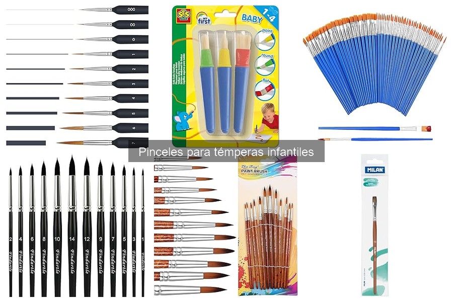 Tipos de pinceles ideales para témperas infantiles