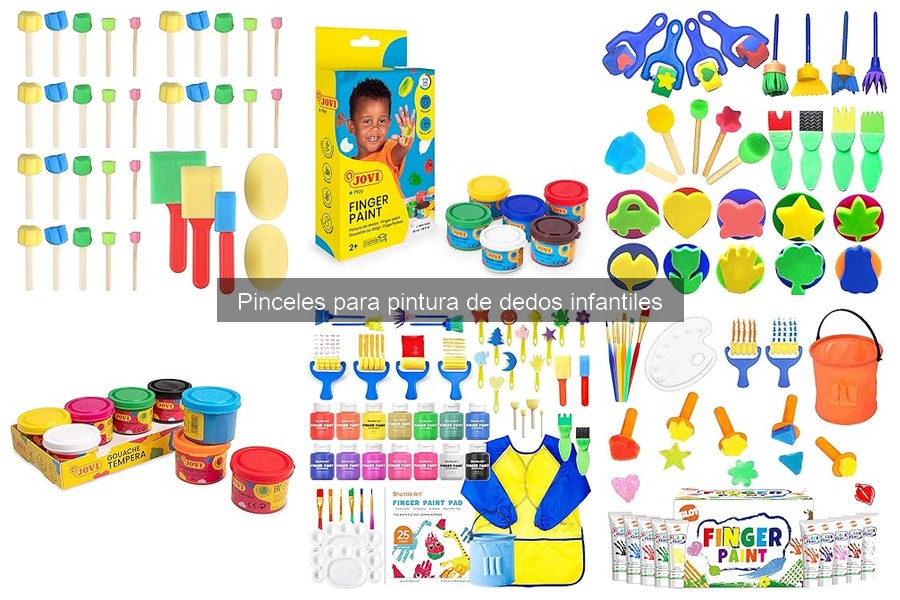 Tipos de pinceles para pintura de dedos infantiles