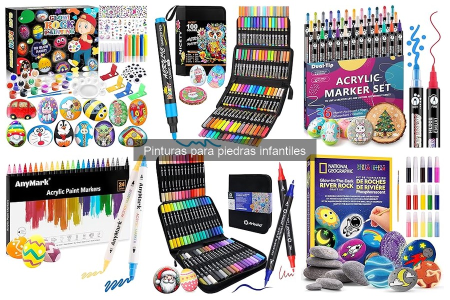 Tipos de pinturas ideales para pintar piedras infantiles