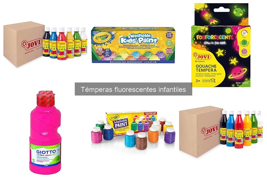 Tipos de témperas fluorescentes para manualidades infantiles