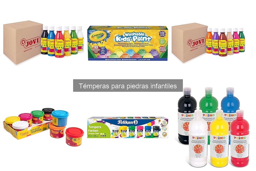 Tipos de témperas para pintar piedras infantiles