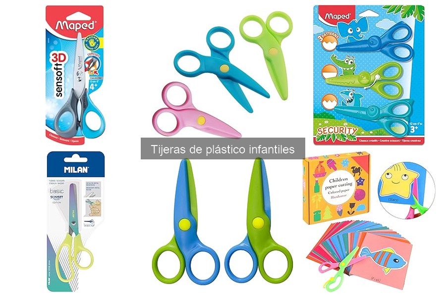 Tipos de tijeras de plástico infantiles y sus usos