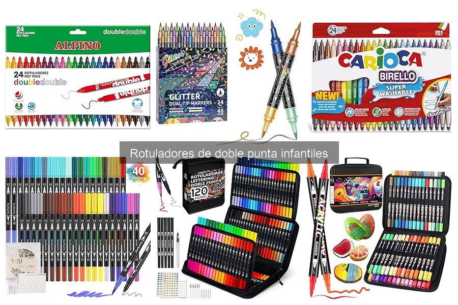 Tipos de tinta en rotuladores de doble punta para niños