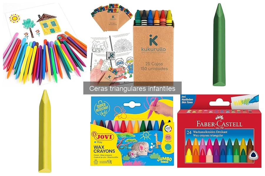 Usos creativos de ceras triangulares en manualidades infantiles