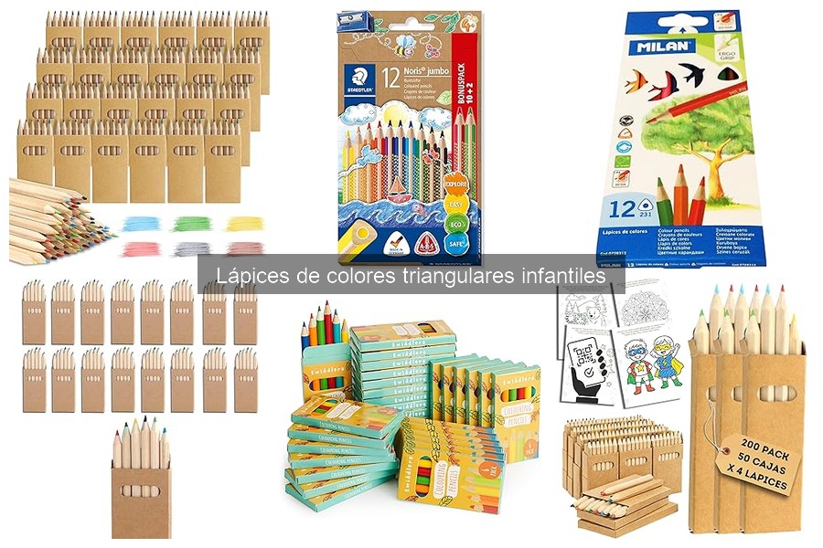 Ventajas de los lápices de colores triangulares para niños